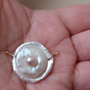 10k Petal  Pear Rose Pendant